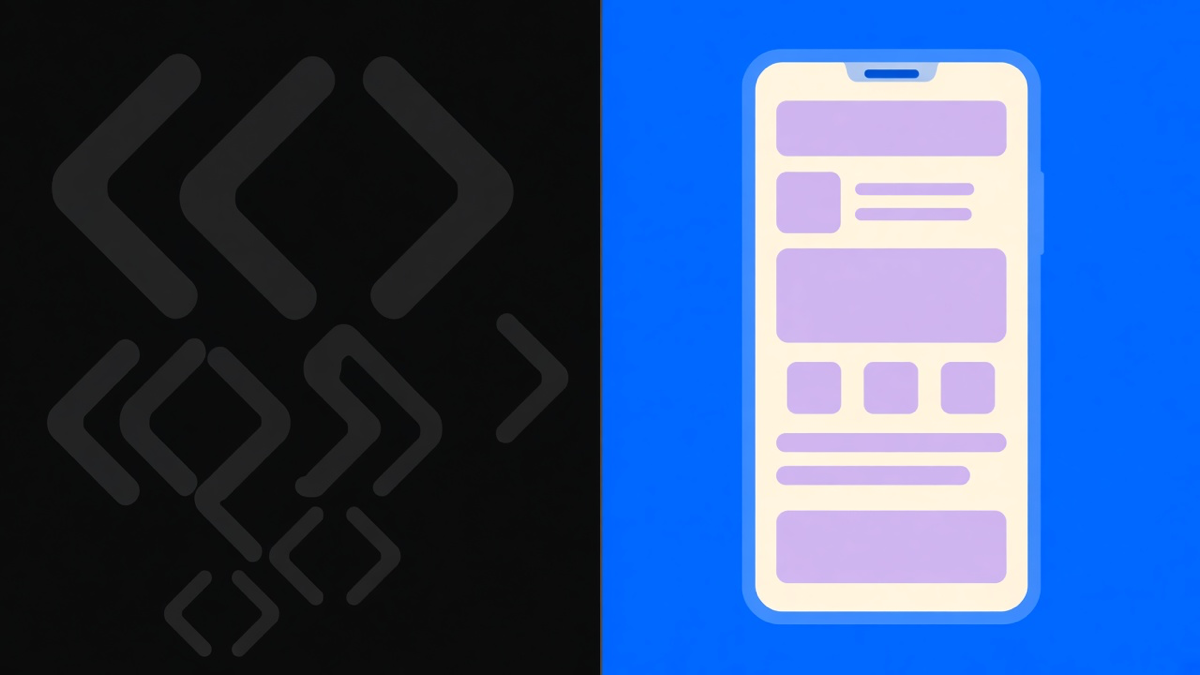 A split screen comparing an old XML layout file against a Compose preview panel