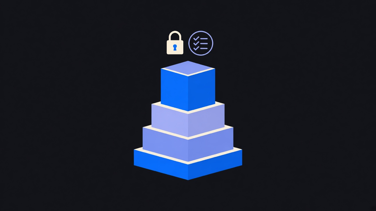 Three ascending pricing tier blocks with a padlock icon over the tallest one, representing an unused top-tier feature