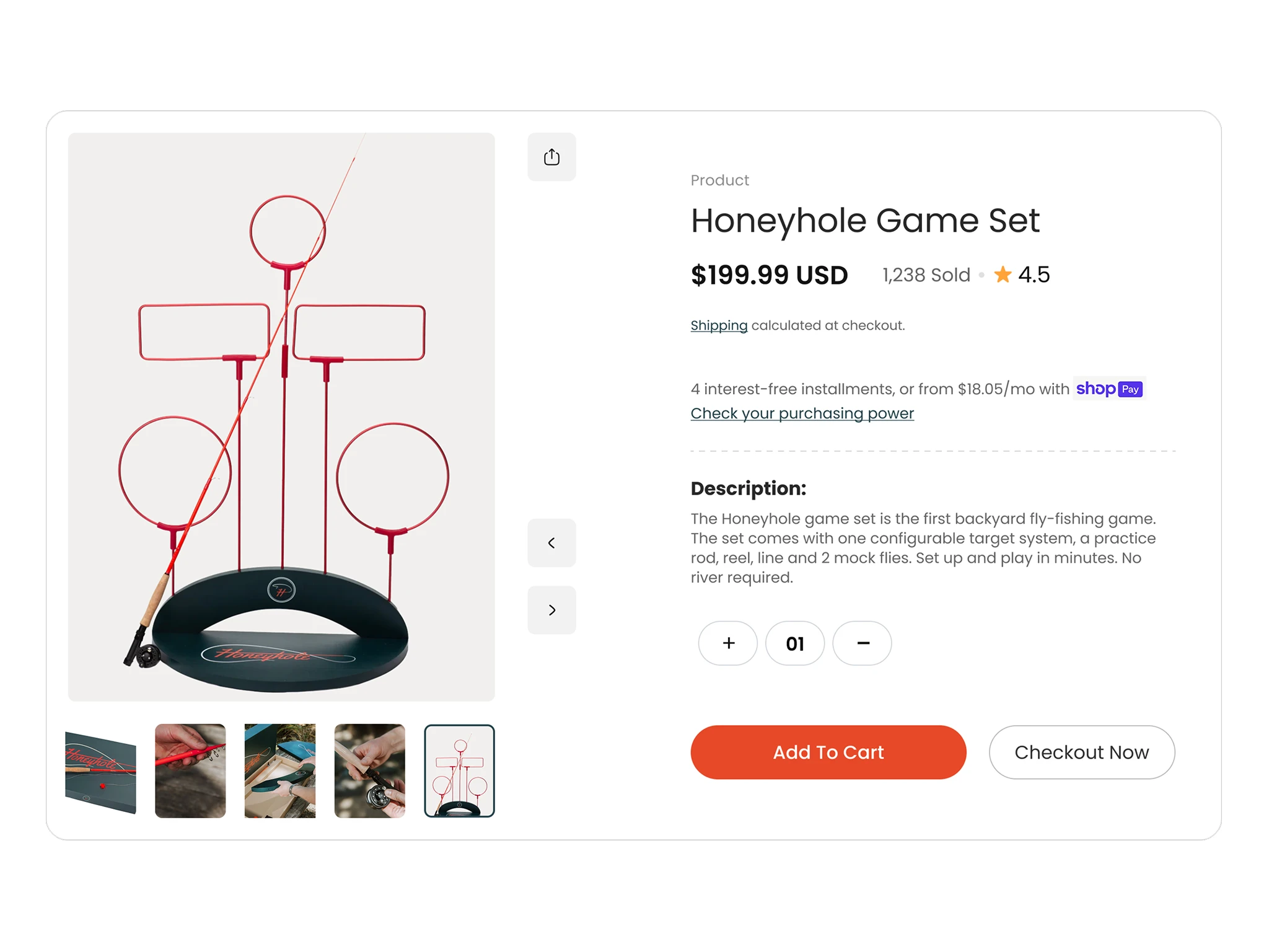 Honeyhole Game Set product detail page